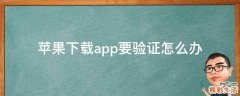 苹果下载app要验证怎么办